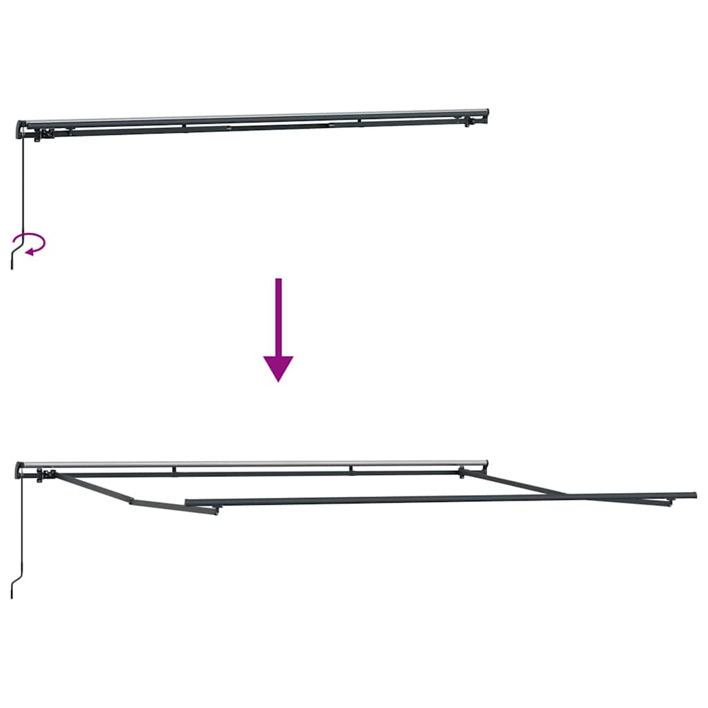 Tenda na ručno uvlačenje bordo 500 x 300 cm