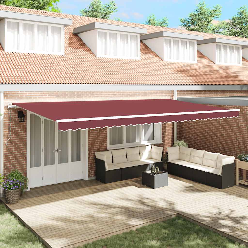 Tenda na automatsko uvlačenje bordo 600 x 300 cm