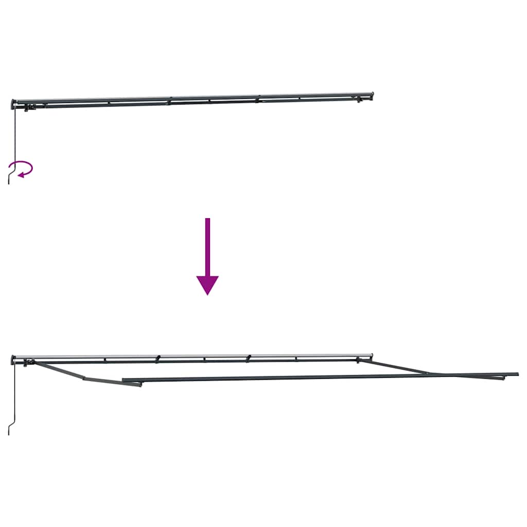 Tenda na ručno uvlačenje bordo 600 x 300 cm