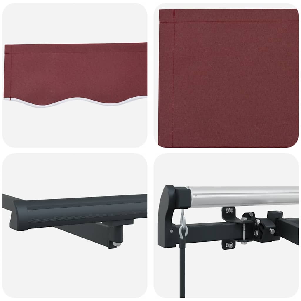 Tenda na ručno uvlačenje bordo 600 x 300 cm