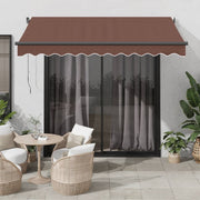 Tenda na automatsko uvlačenje s LED smeđa 350 x 250 cm