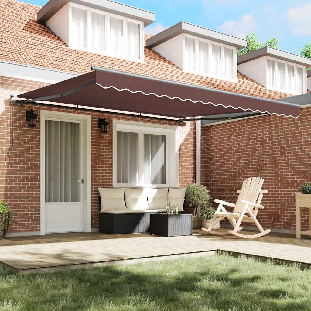 Tenda na ručno uvlačenje smeđa 400 x 300 cm