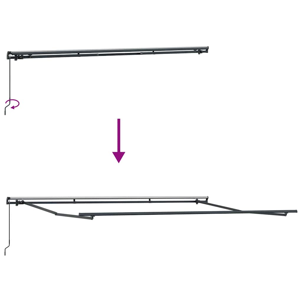 Tenda na ručno uvlačenje smeđa 400 x 300 cm