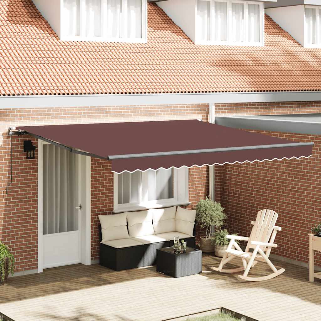 Tenda na ručno uvlačenje smeđa 400 x 300 cm