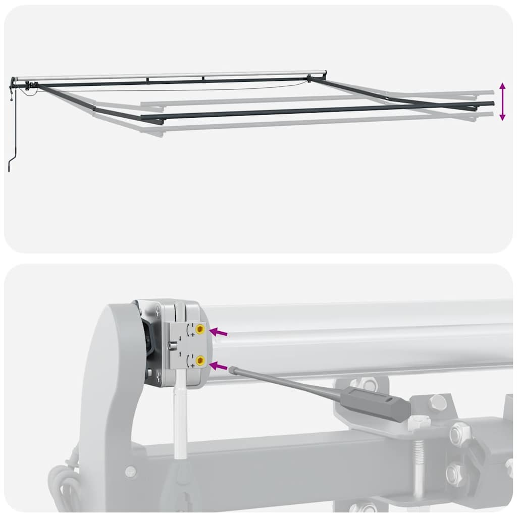Tenda na automatsko uvlačenje s LED smeđa 400 x 300 cm