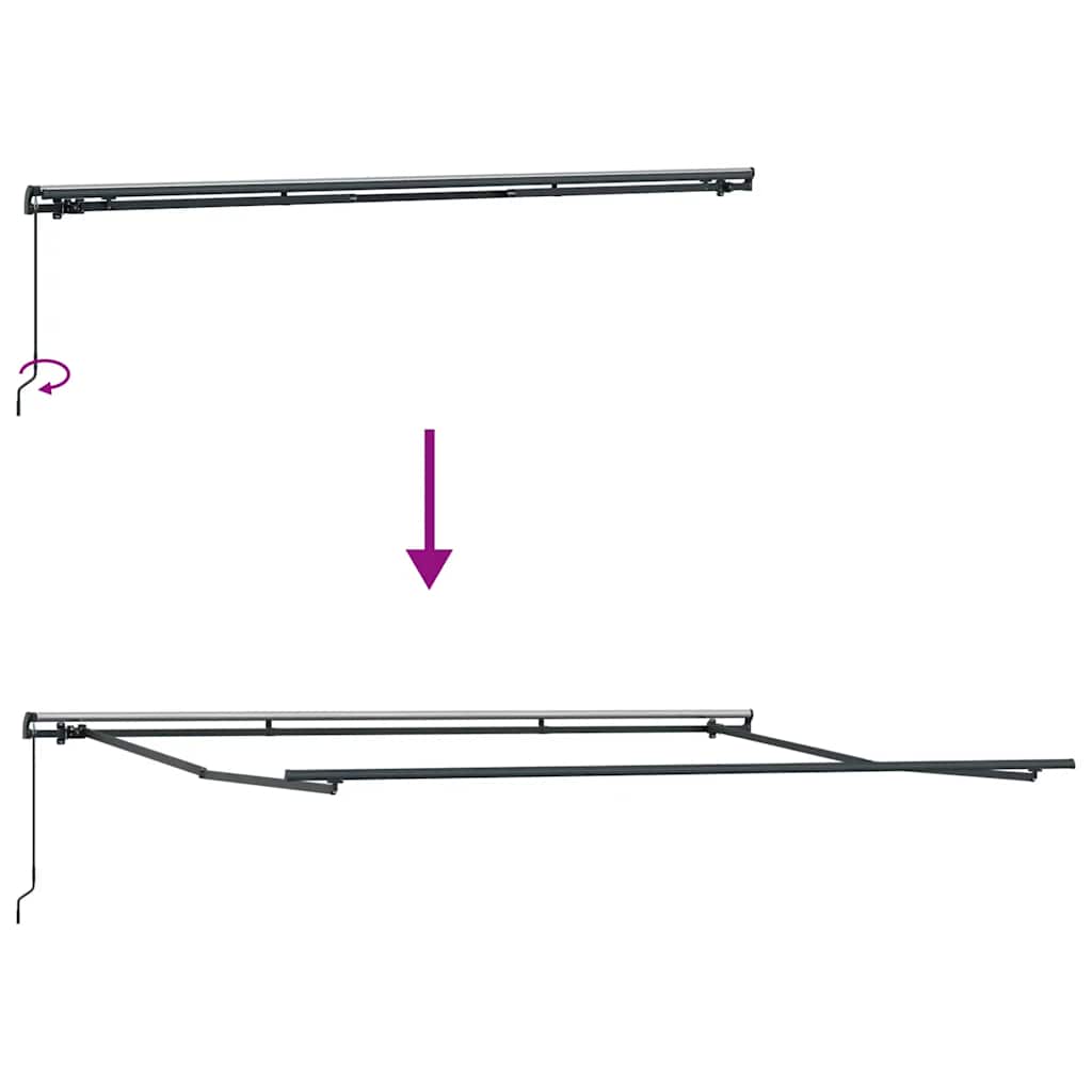 Tenda na ručno uvlačenje smeđa 500 x 300 cm