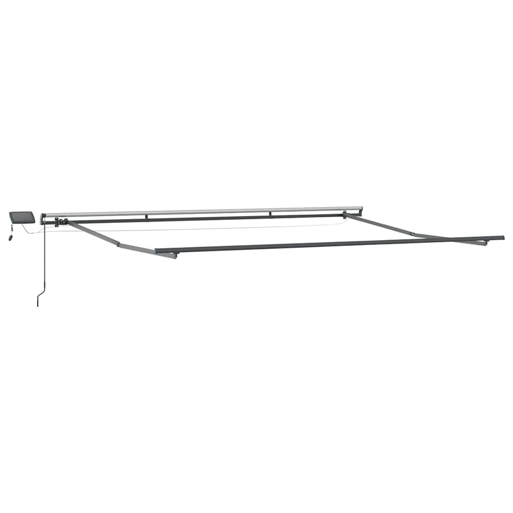 Tenda na ručno uvlačenje s LED smeđa 500 x 300 cm