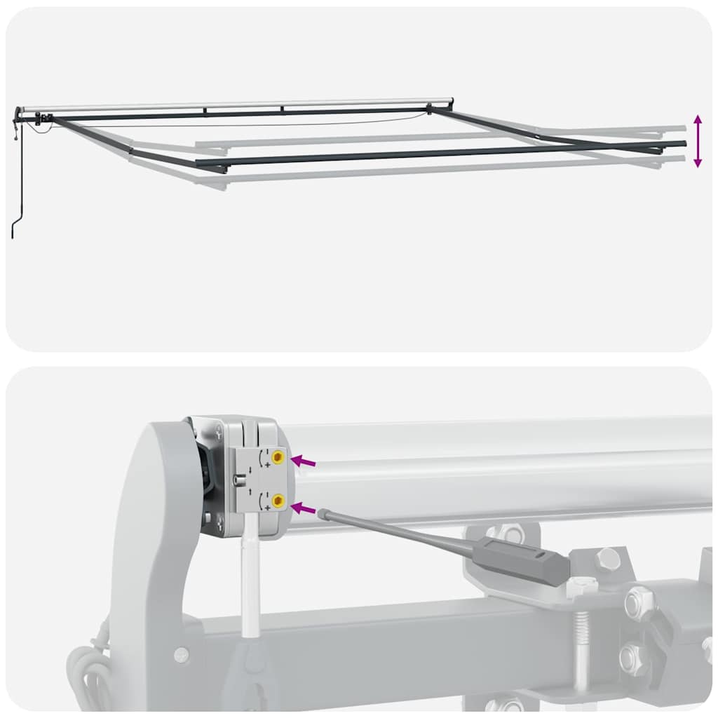 Tenda na automatsko uvlačenje s LED smeđa 500x300 cm