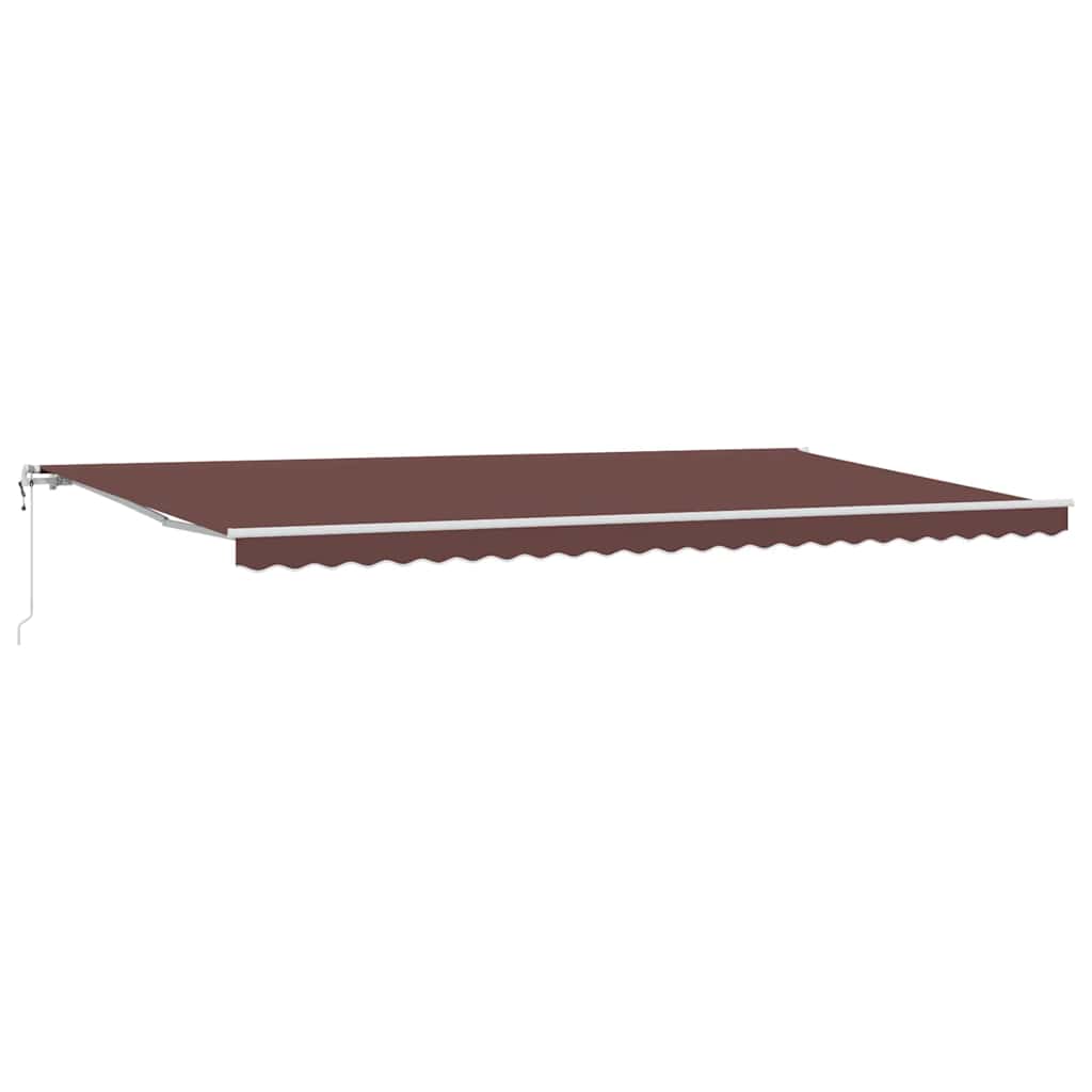 Tenda na ručno uvlačenje s LED smeđa 600 x 300 cm