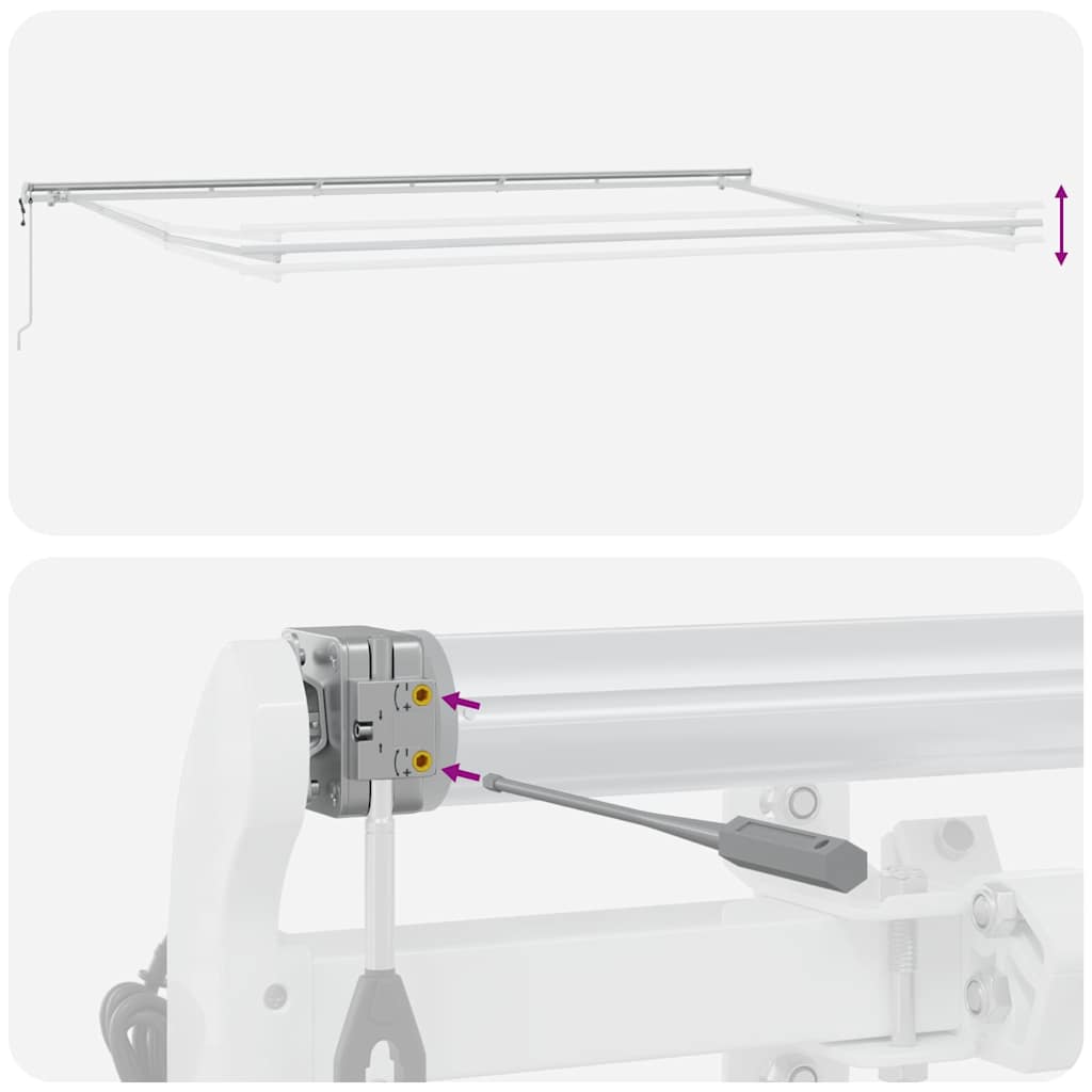 Tenda na ručno uvlačenje s LED smeđa 600 x 300 cm