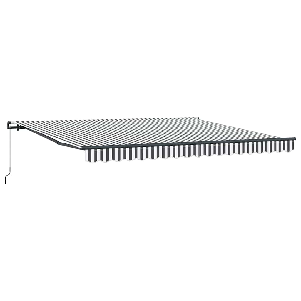 Tenda na ručno uvlačenje antracit i bijela 400 x 300 cm