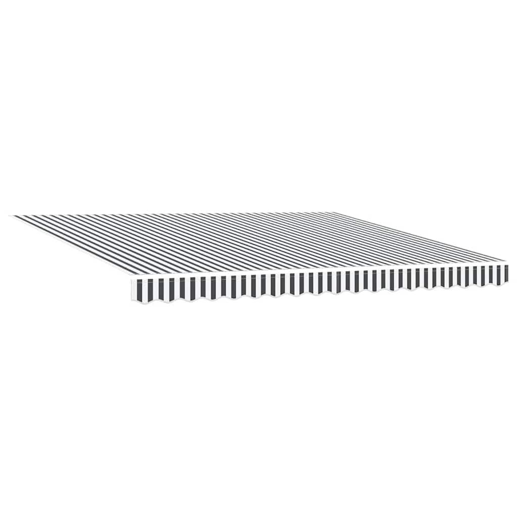 Tenda na ručno uvlačenje antracit i bijela 400 x 300 cm