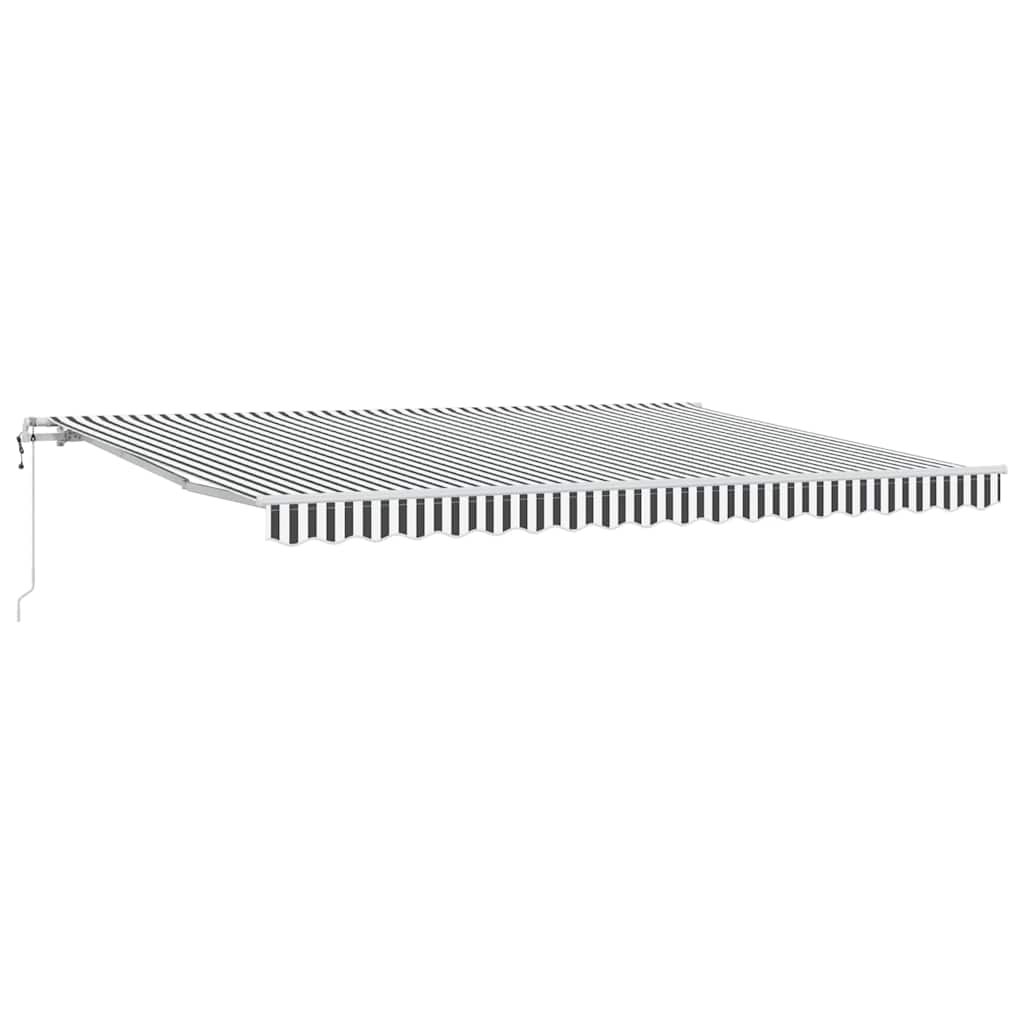Tenda na automatsko uvlačenje antracit i bijela 450x300 cm