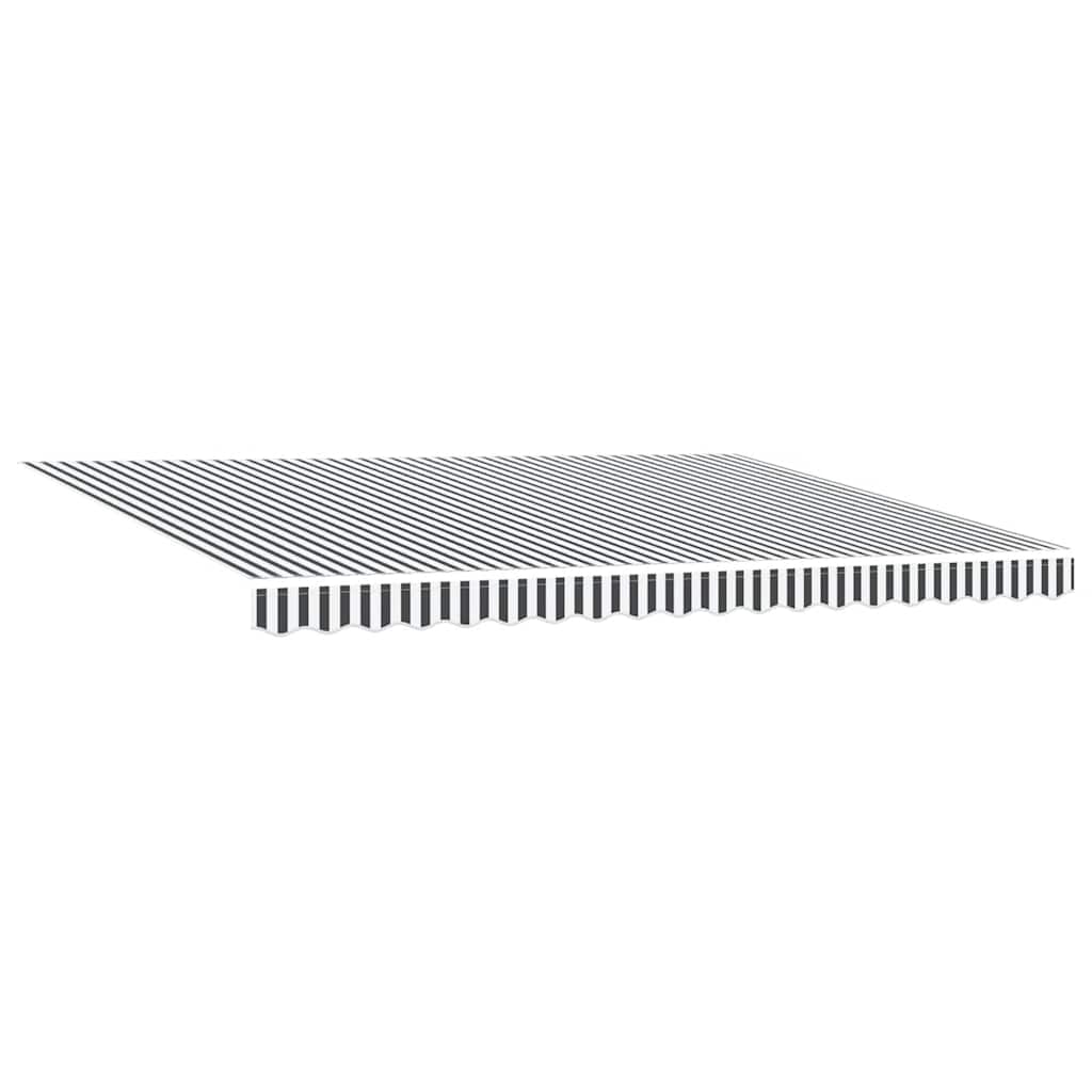 Tenda na automatsko uvlačenje antracit i bijela 450x300 cm