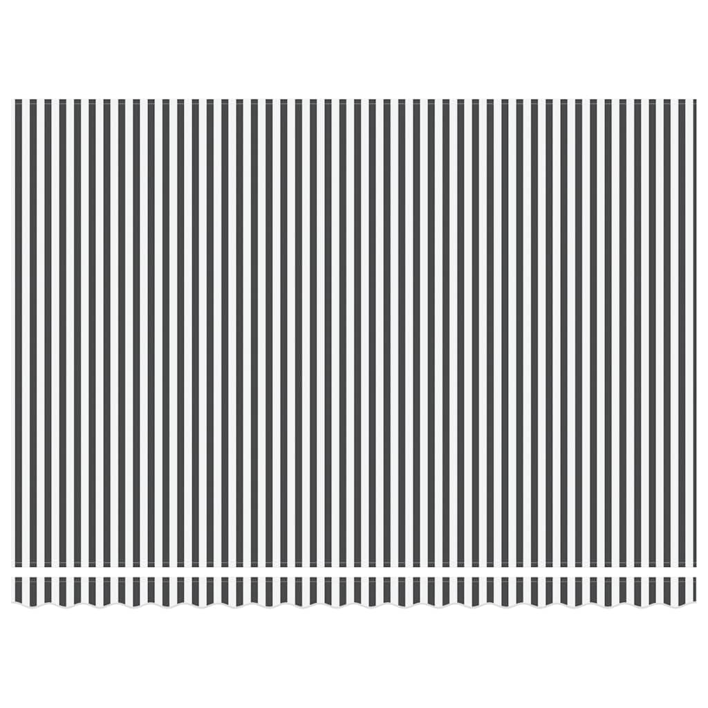 Tenda na automatsko uvlačenje antracit i bijela 450x300 cm