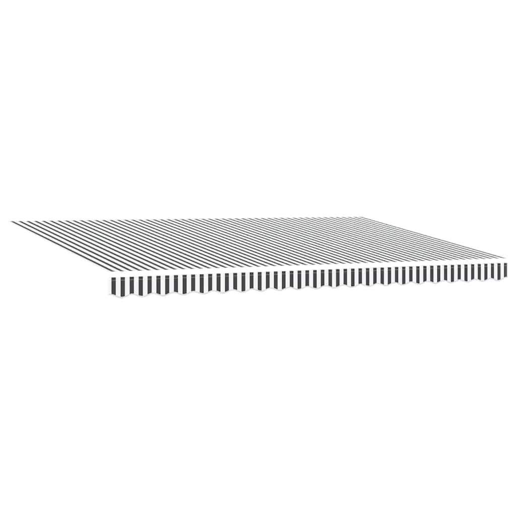 Tenda na ručno uvlačenje antracit i bijela 500 x 300 cm