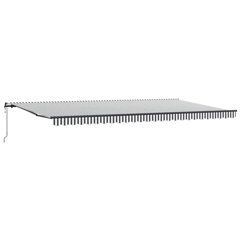 Automatska sklopiva tenda antracit i bijela 600x300 cm