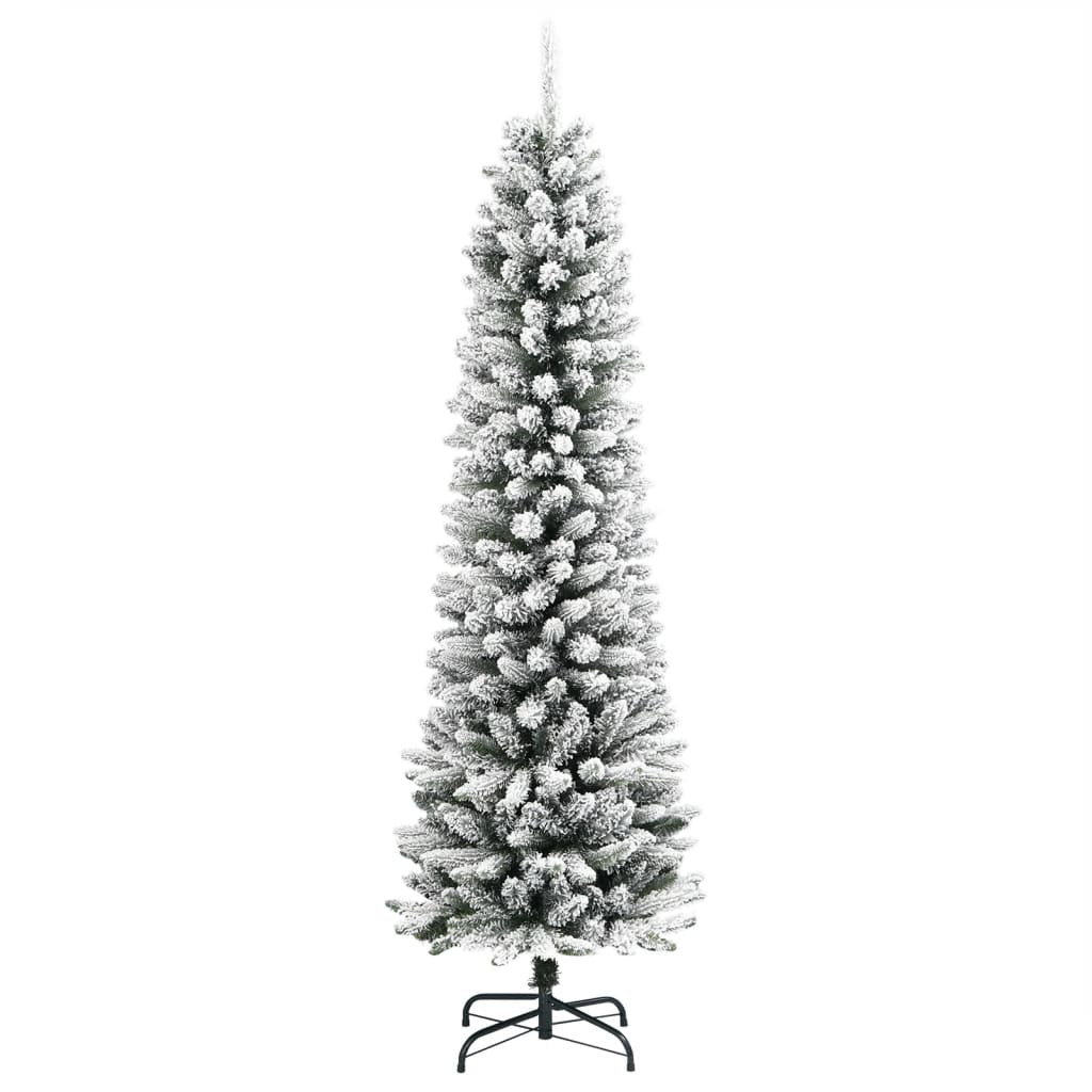 Umjetno usko božićno drvce sa snijegom 180 cm PVC i PE