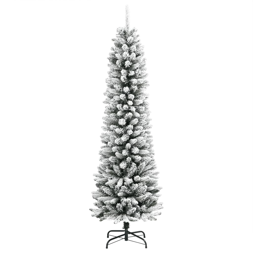 Umjetno usko božićno drvce sa snijegom 240 cm PVC i PE
