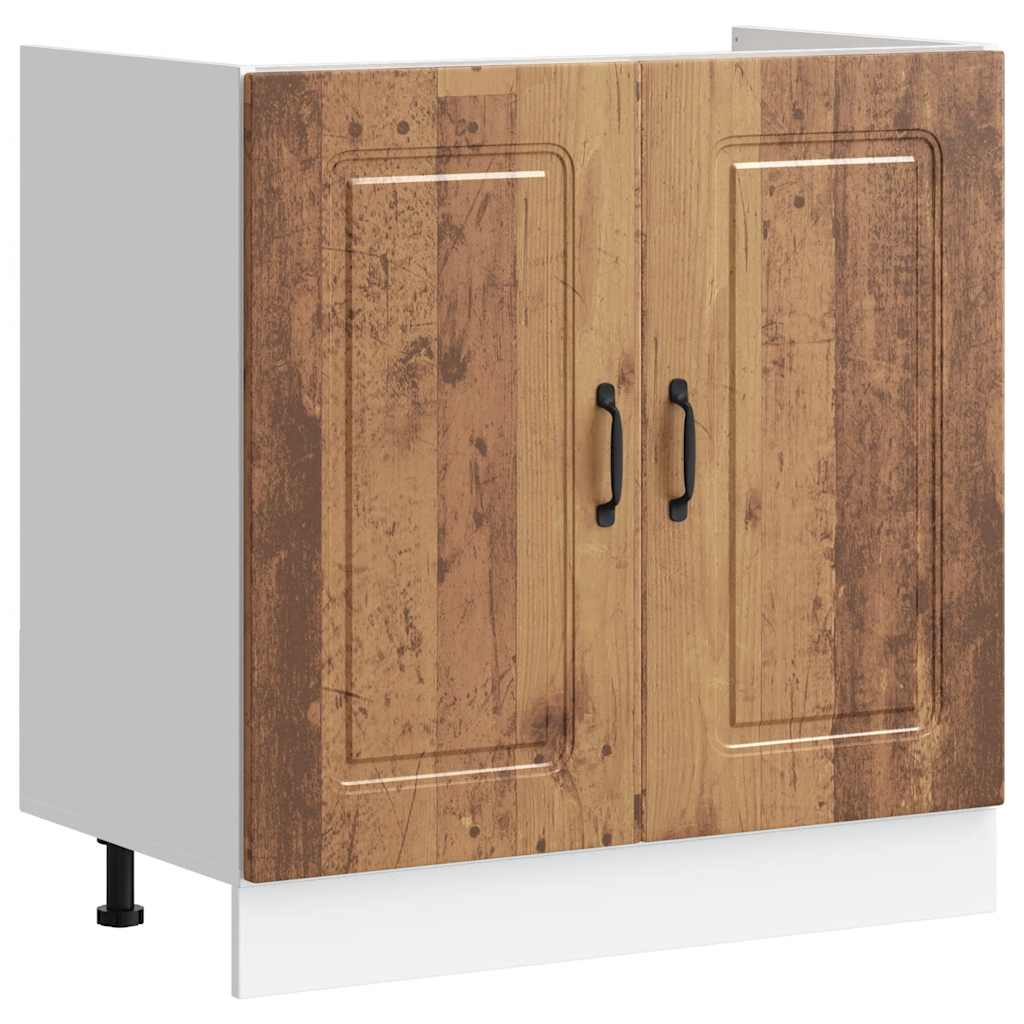 Donji ormarić za sudoper Kalmar boja drva 80x46x81,5 cm drveni