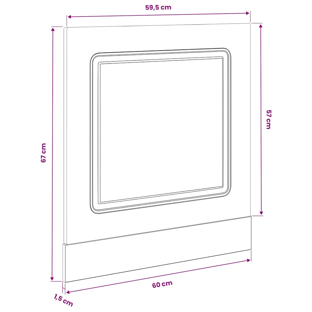 Ploča za perilicu posuđa Kalmar 60x1,5x57 cm konstruirano drvo
