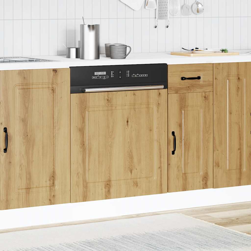 Ploča za perilicu posuđa Kalmar 60x1,5x57 cm konstruirano drvo Smeđa