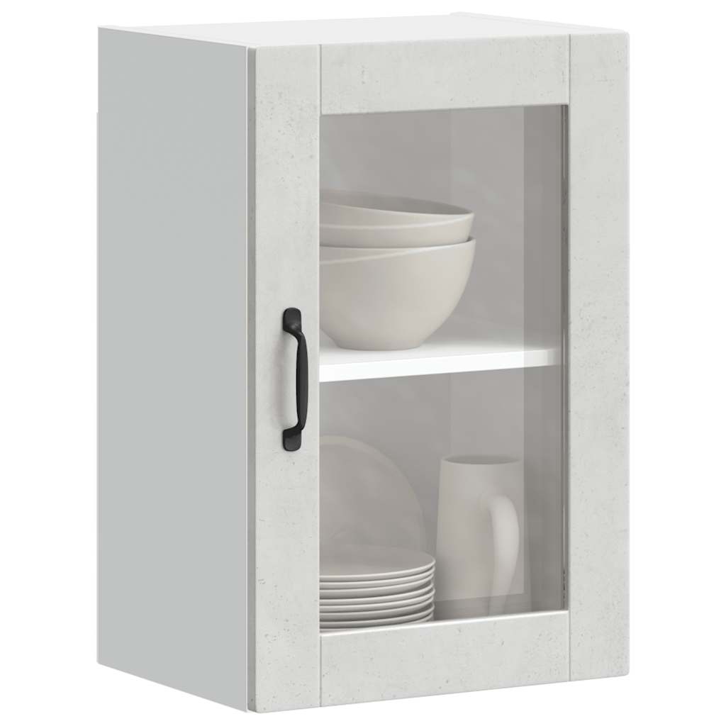 Kuhinjski zidni ormarić sa staklenim vratima Porto boja betona