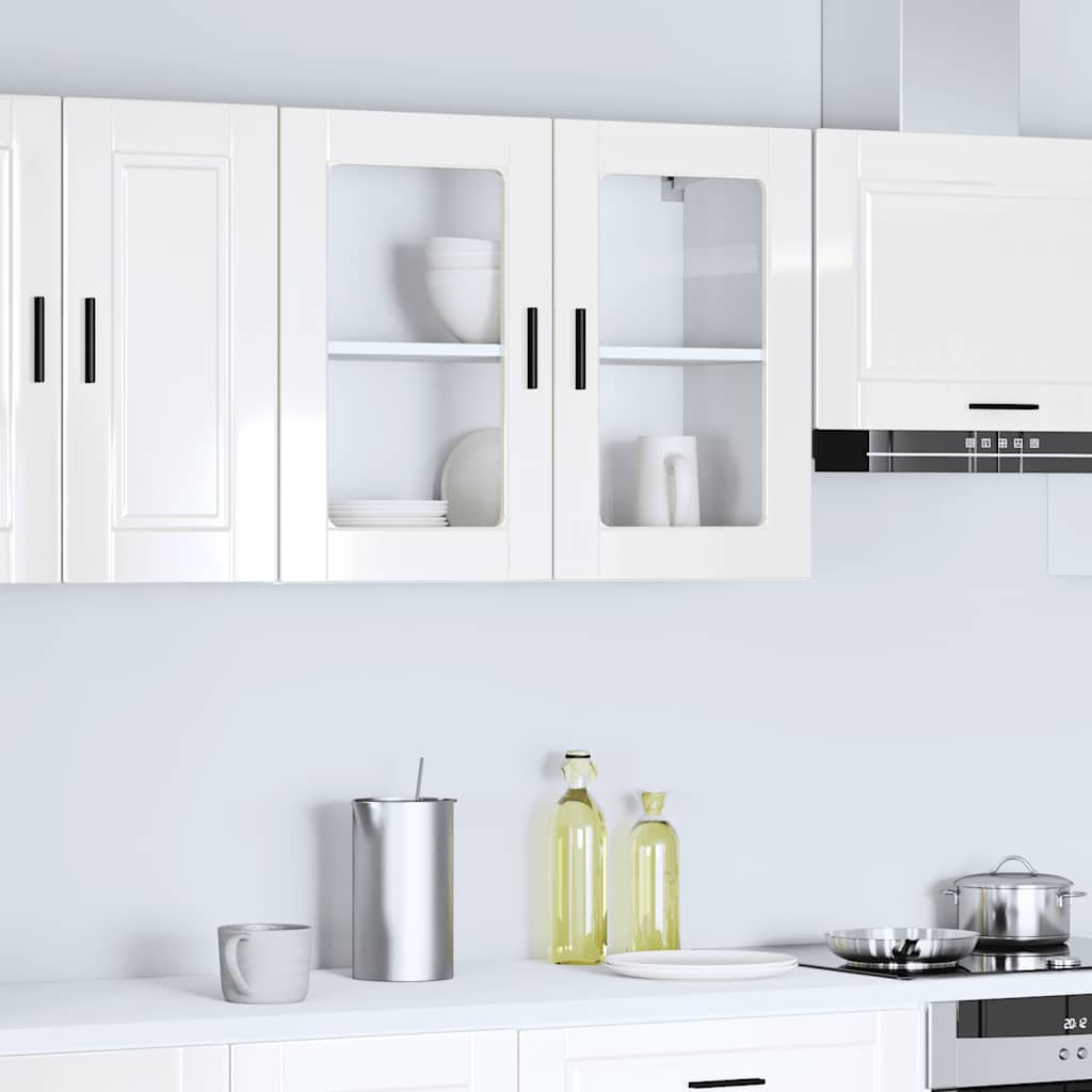 Kuhinjski zidni ormarić sa staklenim vratima Porto sjaj bijeli