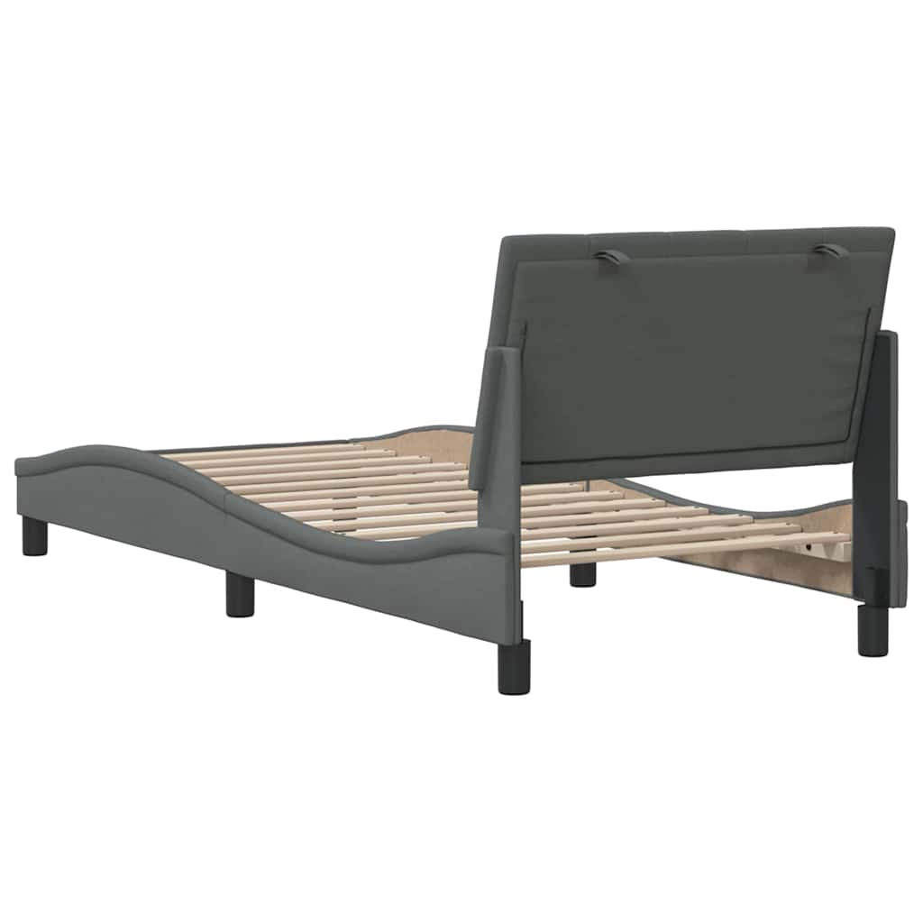 Okvir za krevet bez madraca Hanko tamnosivi 80x200 cm od tkanine