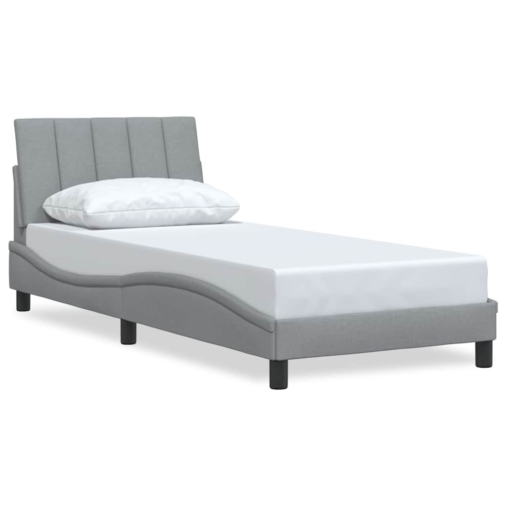 Okvir za krevet bez madraca Hanko svjetlosivi 90x190 cm od tkanine