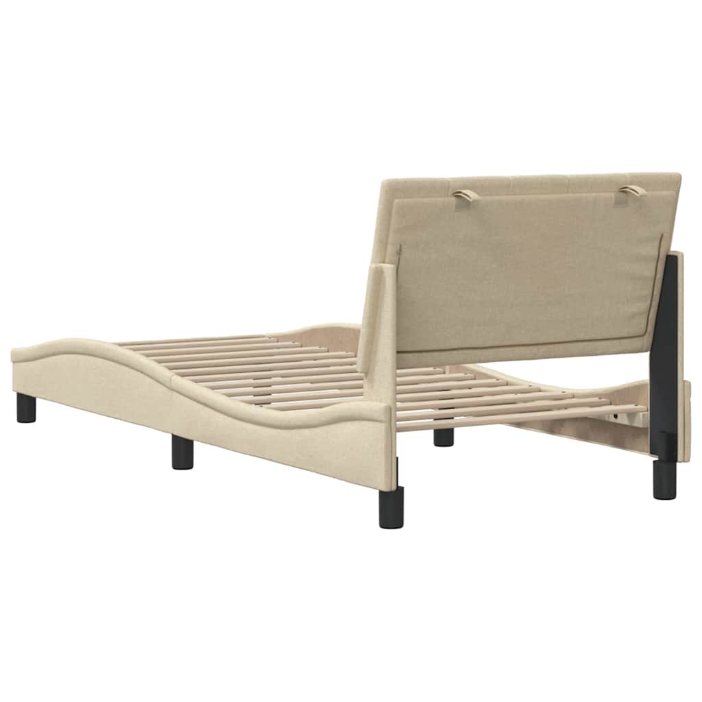 Okvir za krevet bez madraca Hanko krem 90x200cm od tkanine
