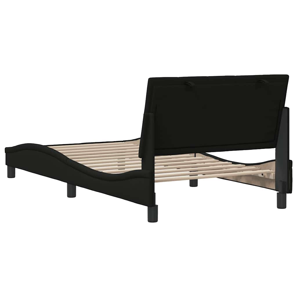 Okvir za krevet bez madraca Hanko crni 100x200 cm od tkanine