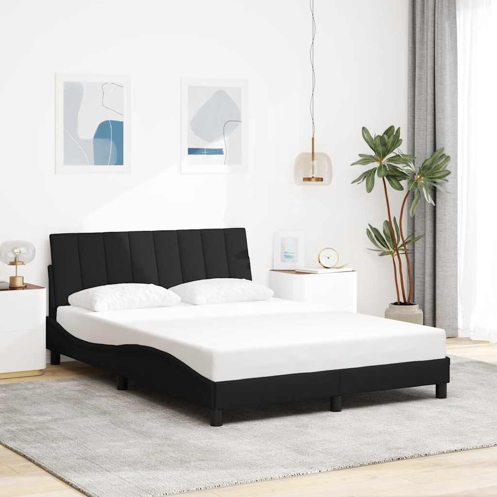 Okvir za krevet bez madraca Hanko crni 140 x 190 cm od tkanine