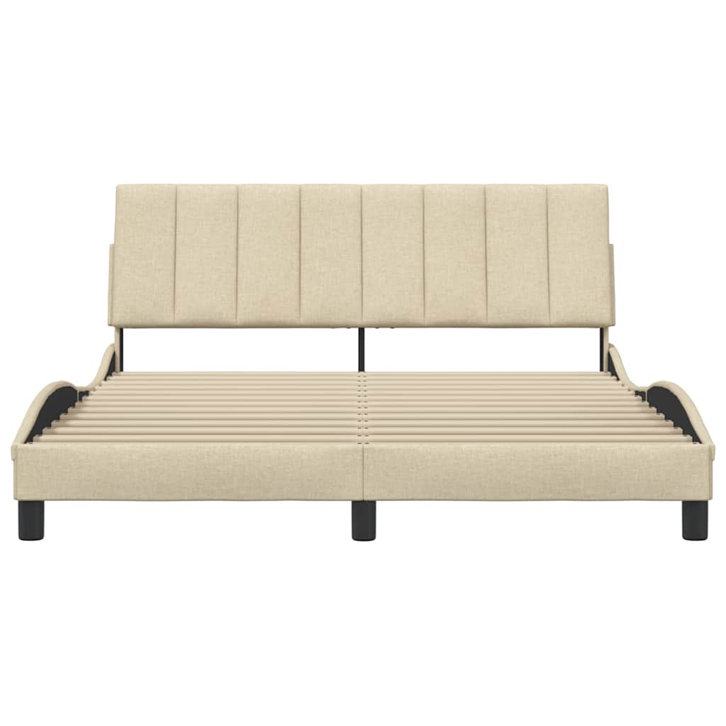 Okvir za krevet bez madraca Hanko krem 160x200 cm od tkanine