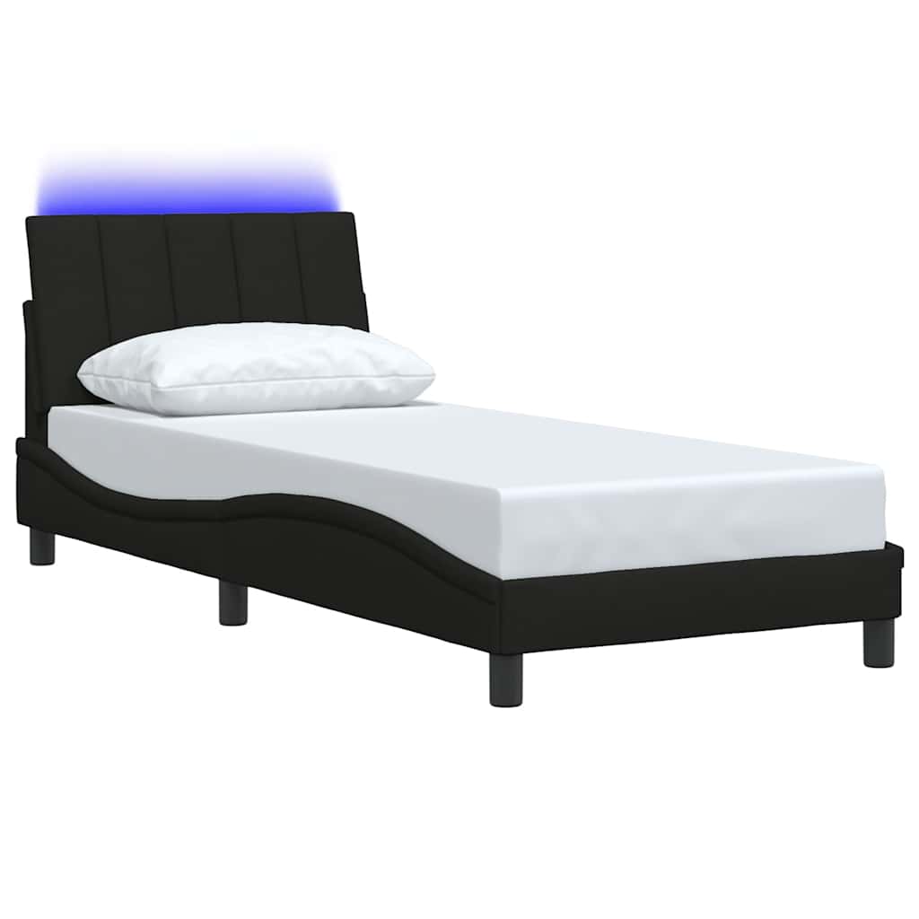 Okvir za krevet bez madraca Hanko crni 90x190cm od tkanine