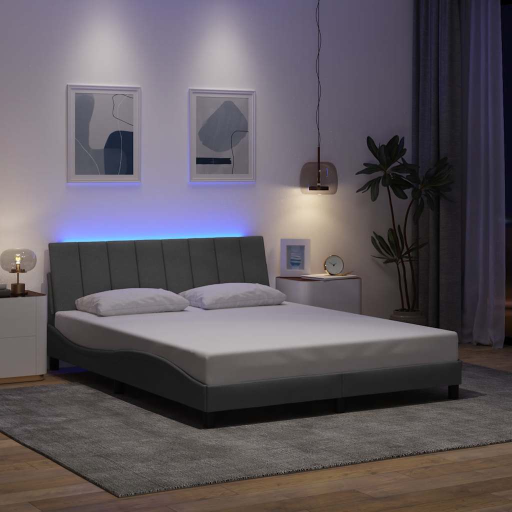 Okvir za krevet bez madraca Hanko svjetlosivi 160 x 200 cm od tkanine