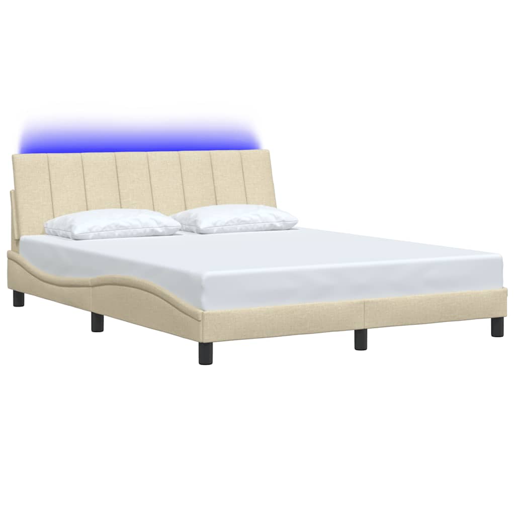 Okvir za krevet bez madraca Hanko krem 160x200 cm od tkanine