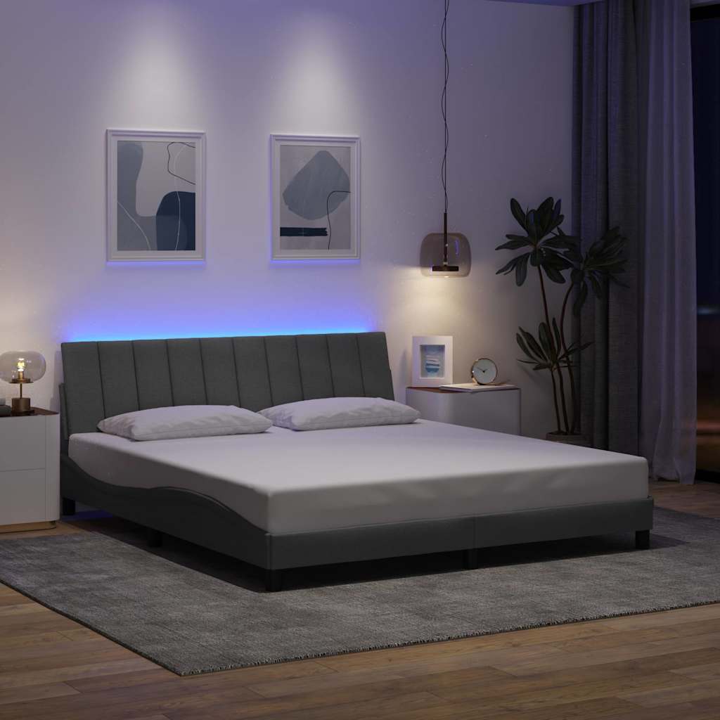 Okvir kreveta bez madraca Hanko svjetlosivi 180x200 cm od tkanine