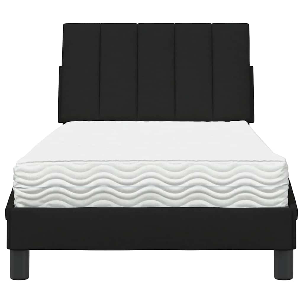 Krevet s madracem Hanko crni 90x200 cm od tkanine