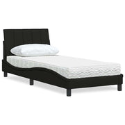 Krevet s madracem Hanko crni 90x200 cm od tkanine