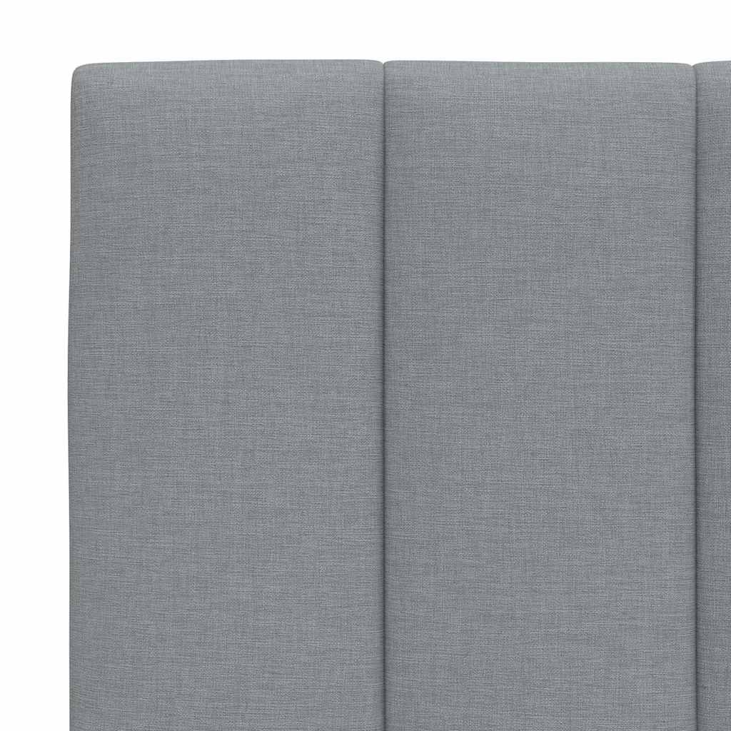 Krevet s madracem Hanko svjetlosivi 100x200 cm od tkanine
