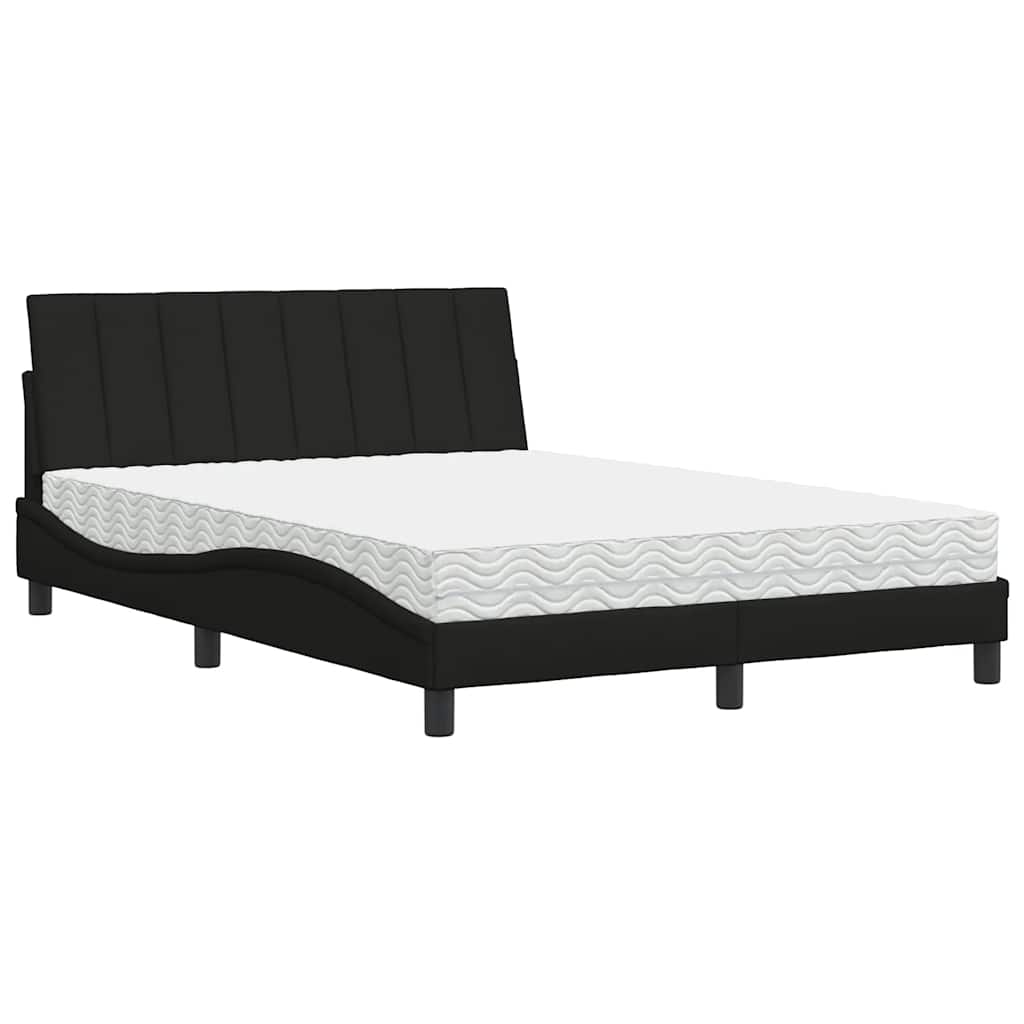 Krevet s madracem Hanko crni 120 x 200 cm od tkanine