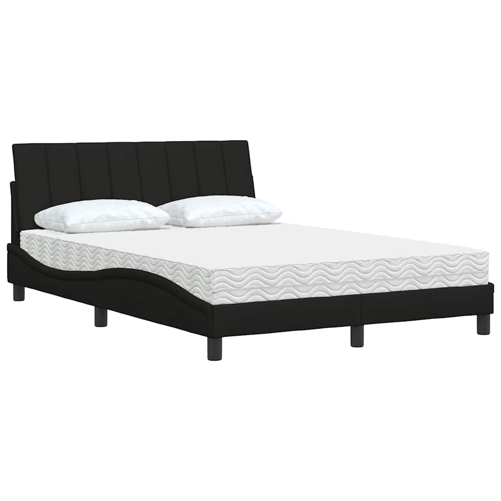 Krevet s madracem Hanko crni 120 x 200 cm od tkanine