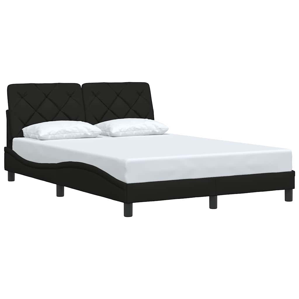 Okvir za krevet bez madraca crni 140 x 190 cm od tkanine