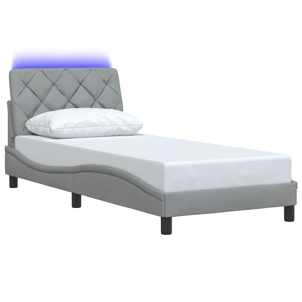 Okvir kreveta s LED-om bez madraca 90x190 cm od tkanine