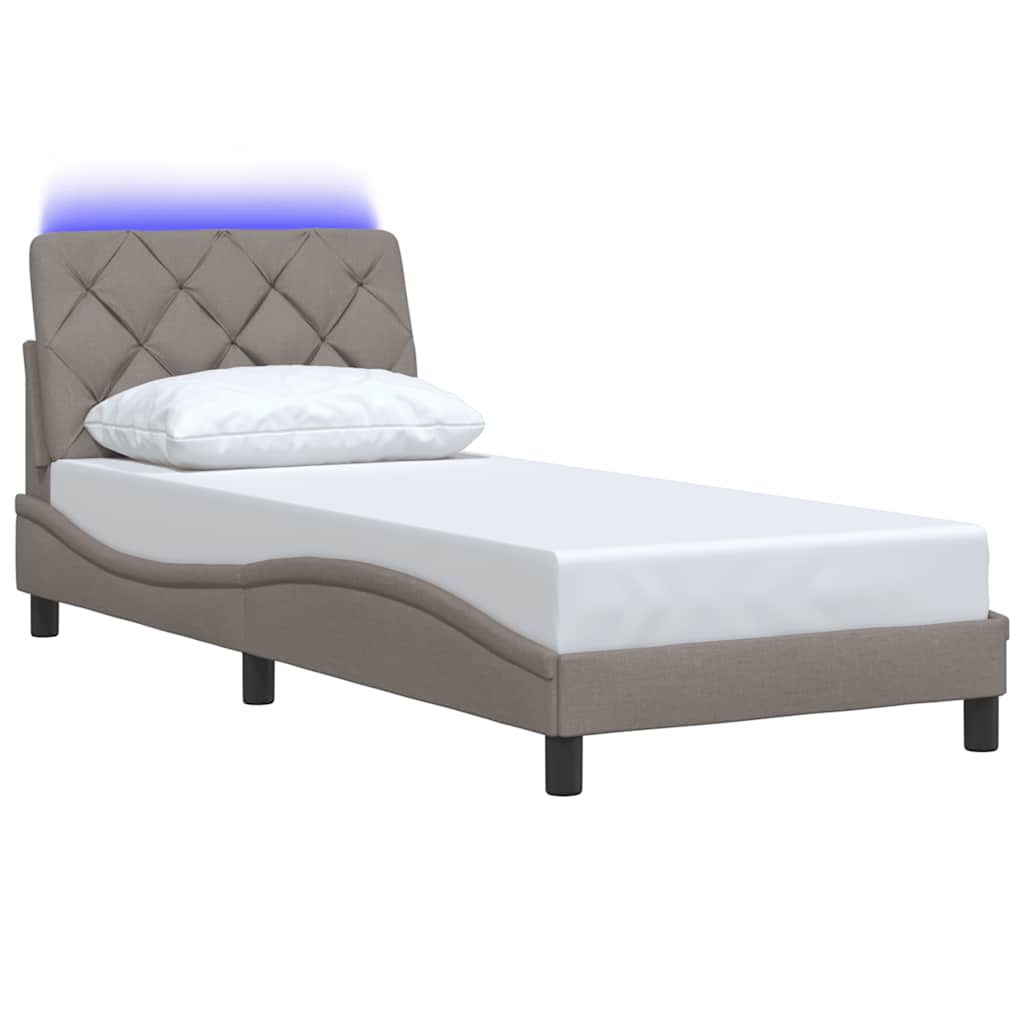 Okvir kreveta s LED-om bez madraca 90x190cm tkanine