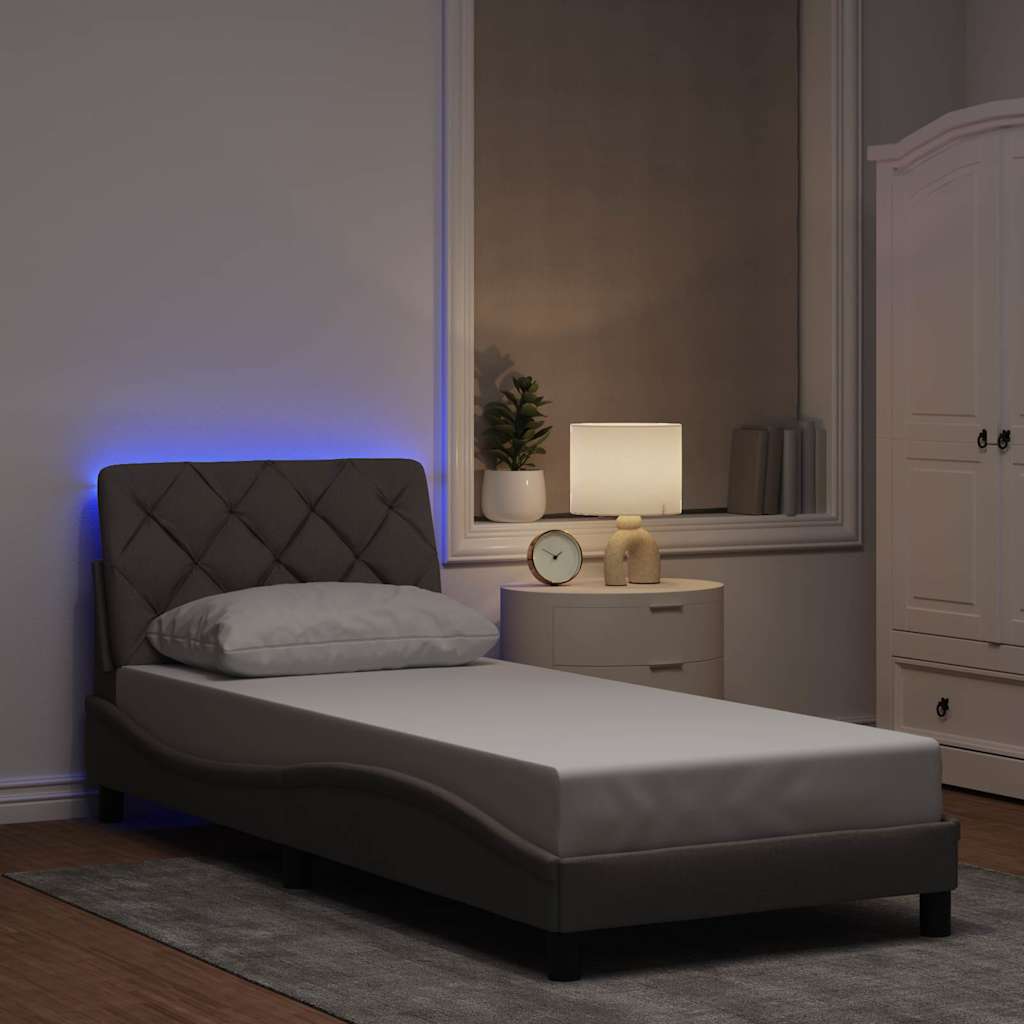 Okvir kreveta s LED-om bez madraca 90x190cm tkanine