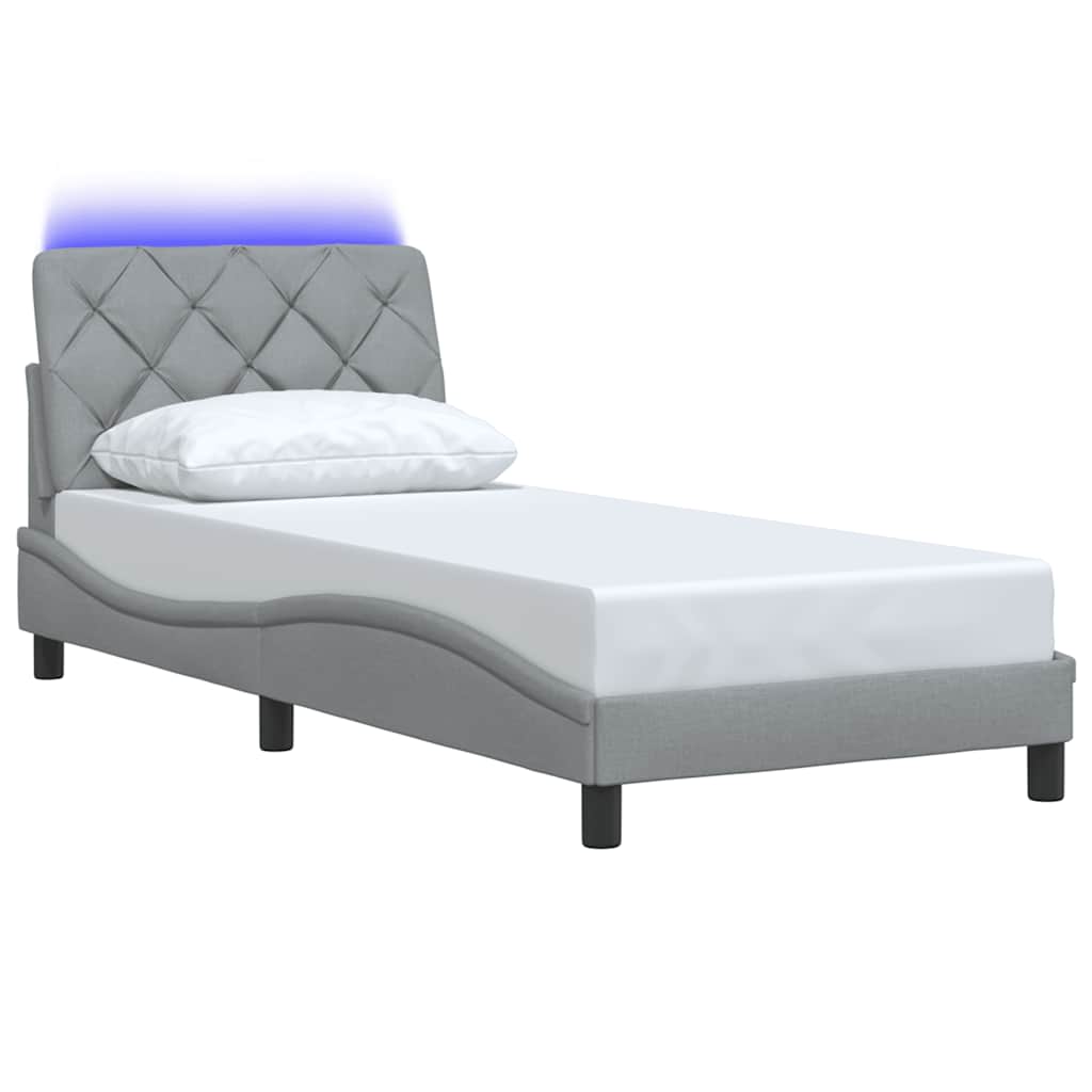 Okvir kreveta s LED-om bez madraca 90x200 cm od tkanine