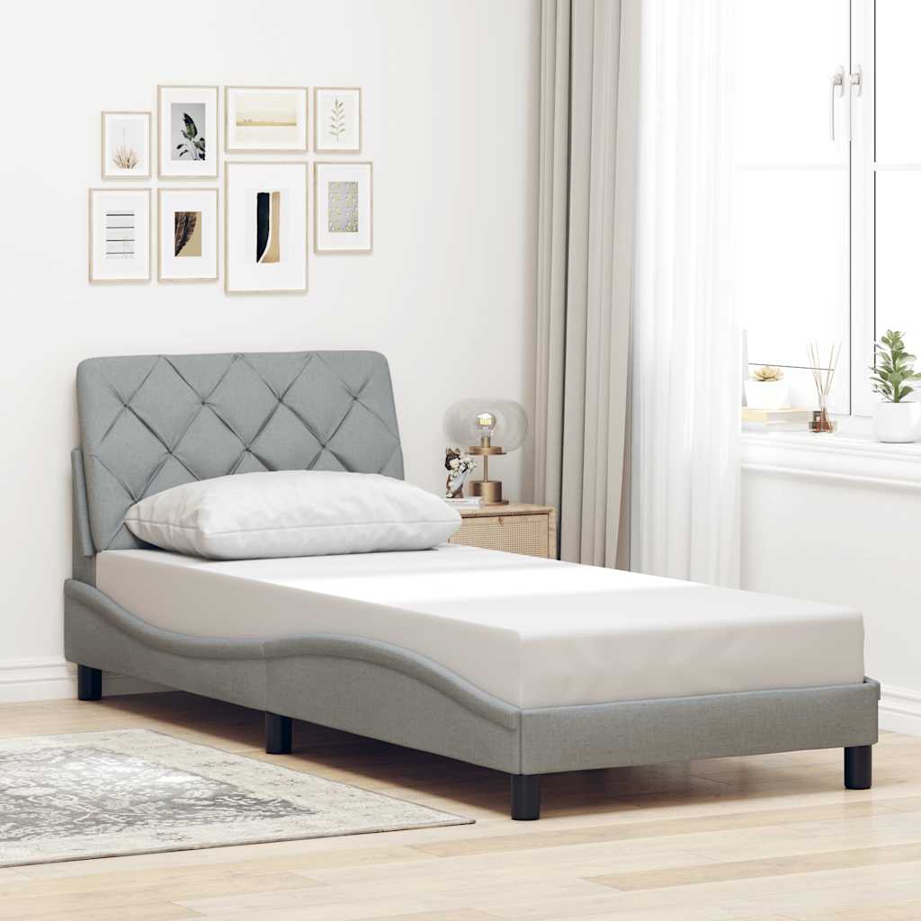 Okvir kreveta s LED-om bez madraca 90x200 cm od tkanine