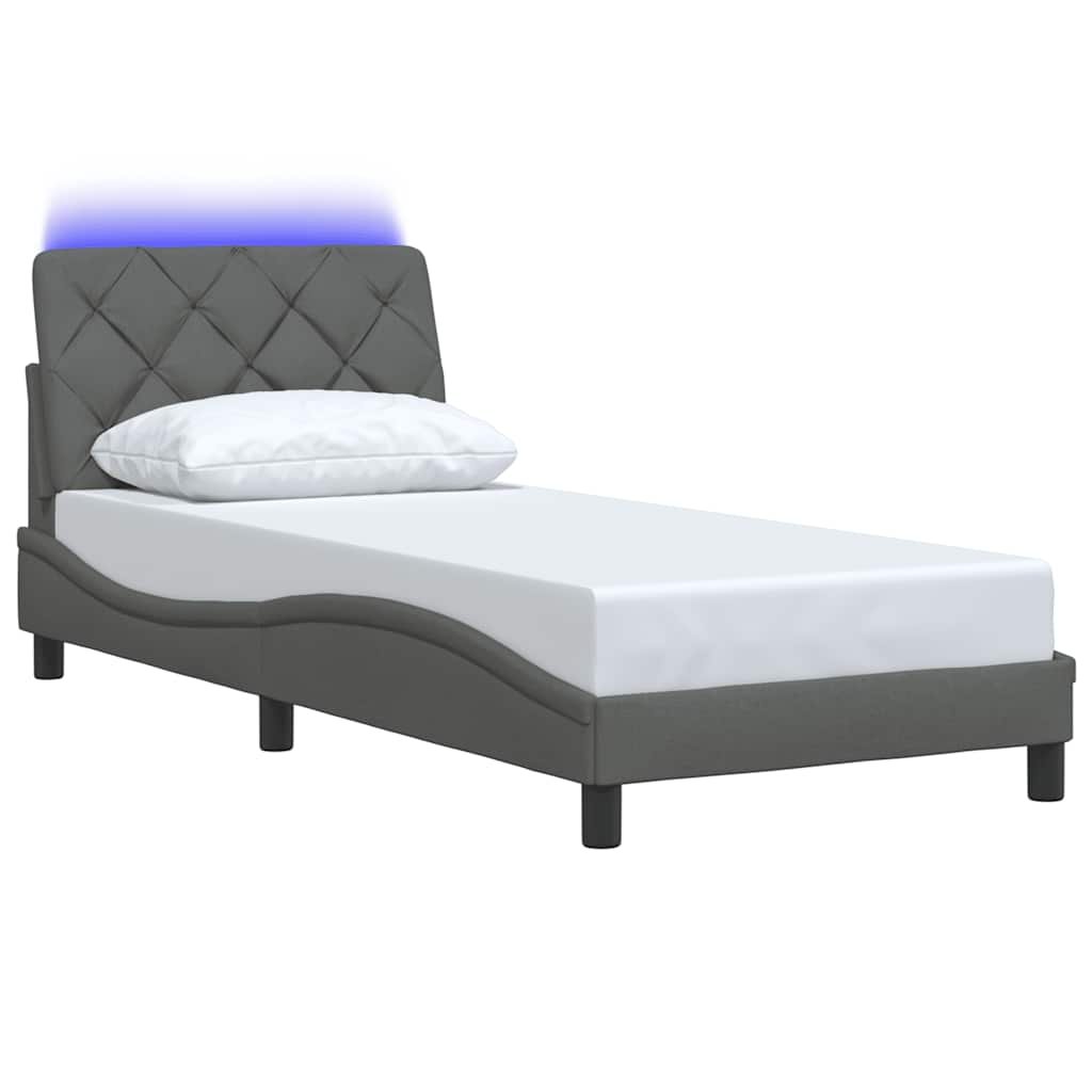 Okvir kreveta s LED-om bez madraca 90x200 cm od tkanine